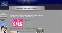 Desktop Screenshot of magnetschmuckshop.eu